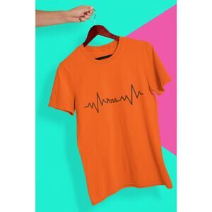 POSH Heartbeat Orange Graphic T-Shirt